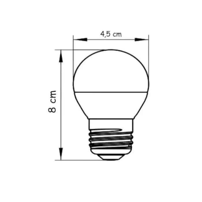 6W E27 Mini Top Ampul, 3000K Sarı Işık