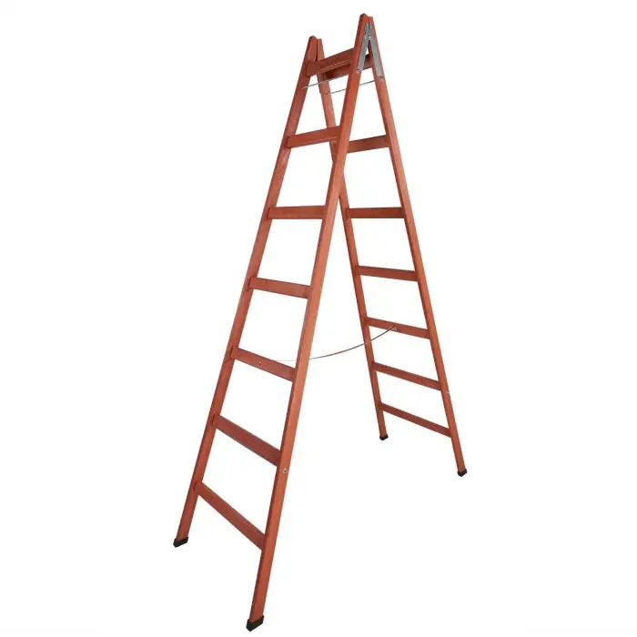 7 Basamaklı Çift Çıkışlı Ahşap Merdiven (Yükseklik 2.30 MT)