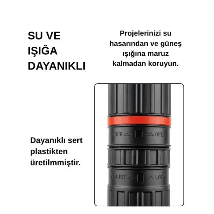 7 cm siyah proje tüpü