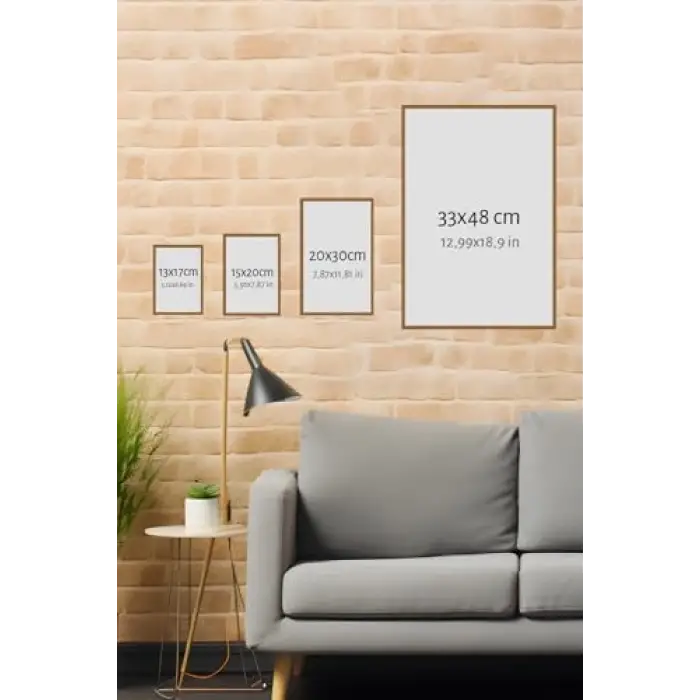 7 Parça Çerçeve Görünümlü Mdf Tablo Seti
