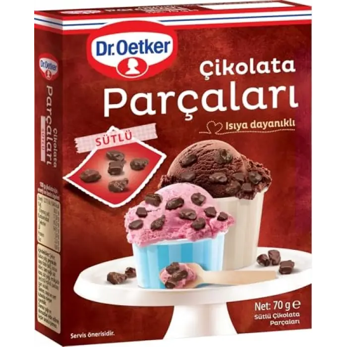 70g Sütlü, Çikolata Parçaları (Dekor)