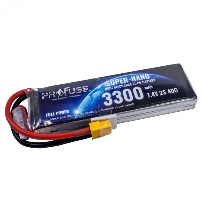 7.4 V 2S Lipo Batarya-Pil 3300 mAh 40C