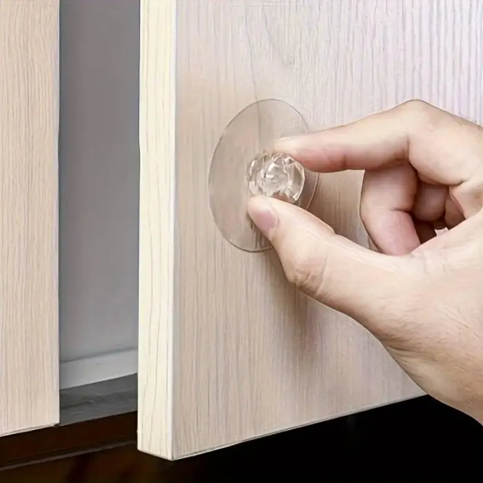 8 Adet Şeffaf Kapı Kolu Kendinden Yapışkanlı Dolap Çekmece Tutacağı Gardırop Mutfak Banyo Mobilya Kolu (8 Adet)