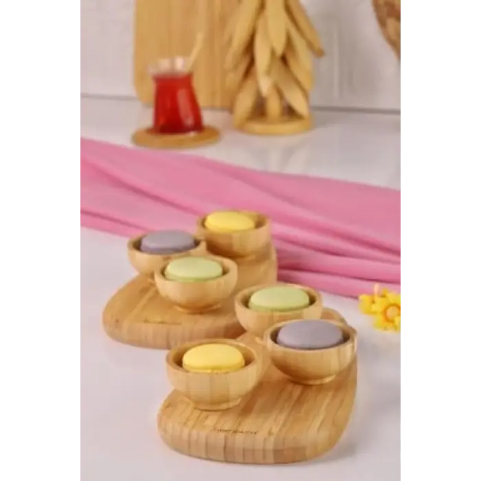 8 Parça Bambu Sosluk Çerezlik – Kahvaltı ve Sunum Seti
