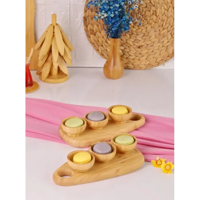 8 Parça Bambu Sosluk Çerezlik – Kahvaltı ve Sunum Seti