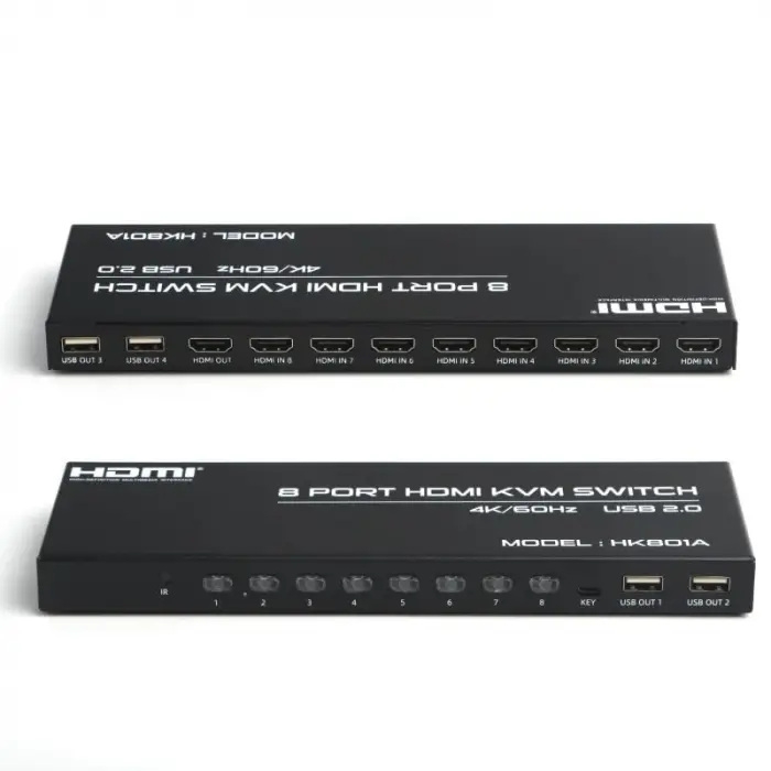 8 Port 4K 60Hz HDMI Kvm Switch DK-AC-KVMHD8X1