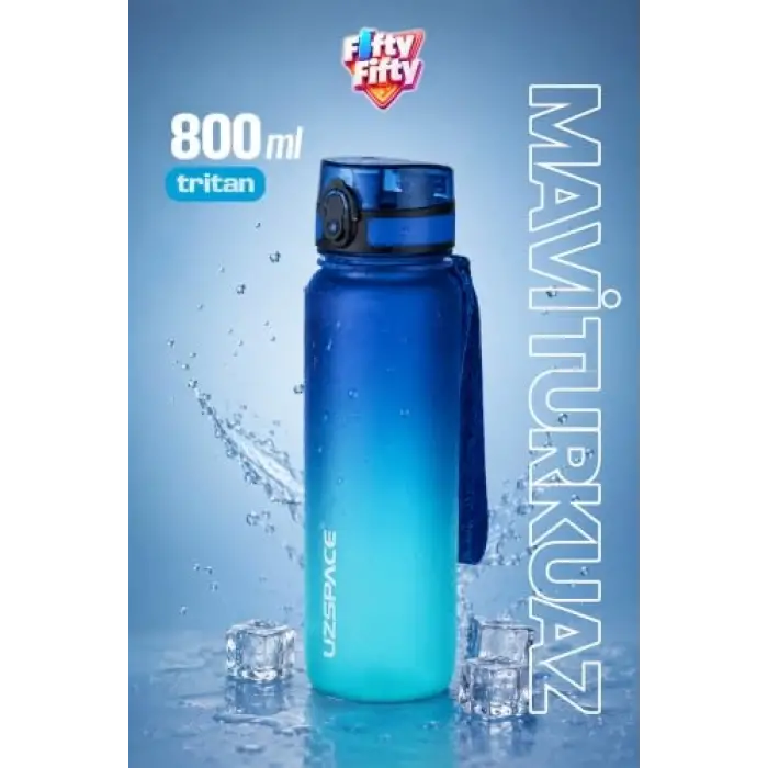 800 ml Çift Renk Softtouch Tritan Su Matarası
