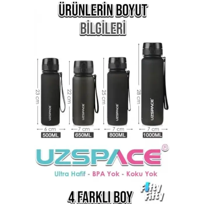 800 ml çift renkli Softtouch tritan su matarası