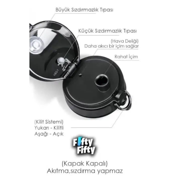 800 ml çift renkli Softtouch tritan su matarası
