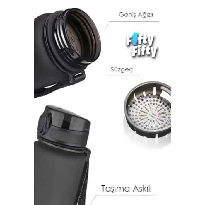 800 ml çift renkli Softtouch tritan su matarası