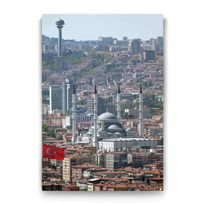 80x125 cm Ankara Şehir Manzarası Tablosu