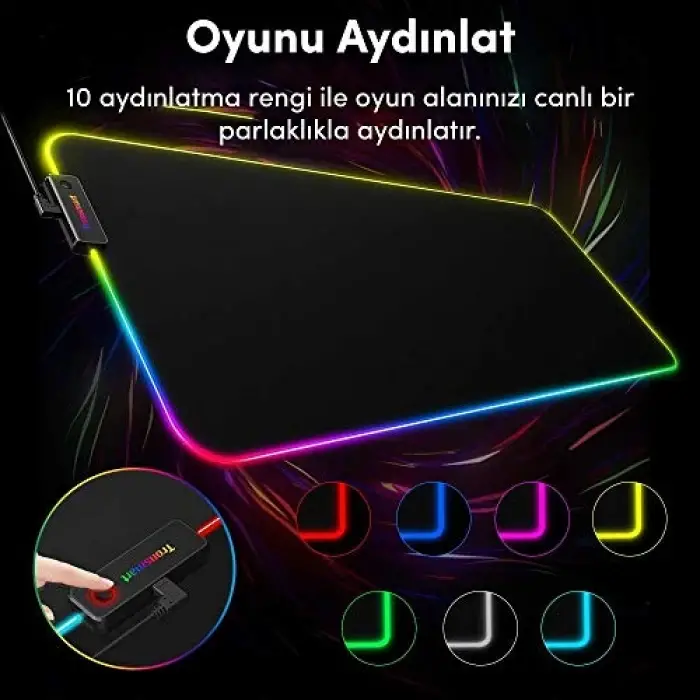 80x30 cm RGB oyuncu mousepad