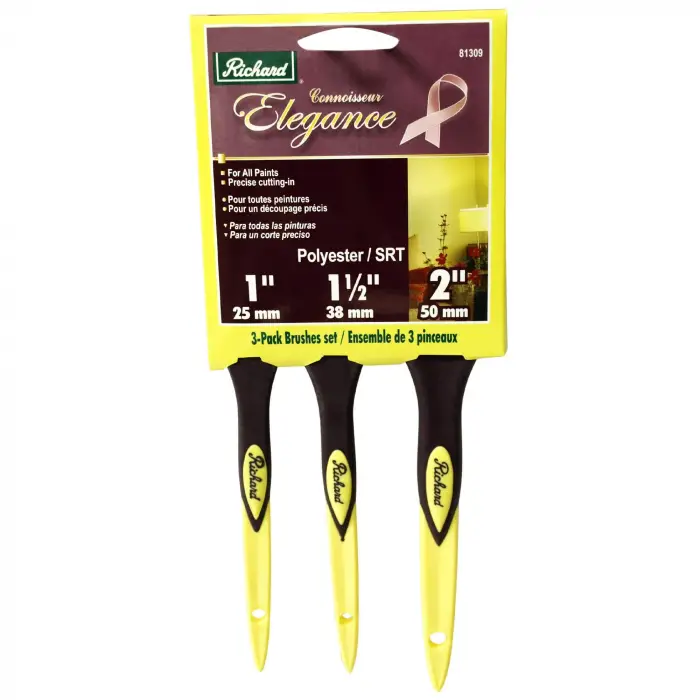 81309 Elegance Fırça Seti, 3lü Paket (2.5 cm, 3.8 cm, 5 cm)