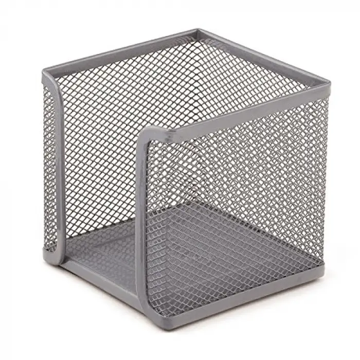 855 Küp Notluk Metal Perforeli Siyah