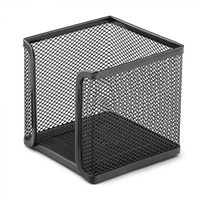 855 Küp Notluk Metal Perforeli Siyah
