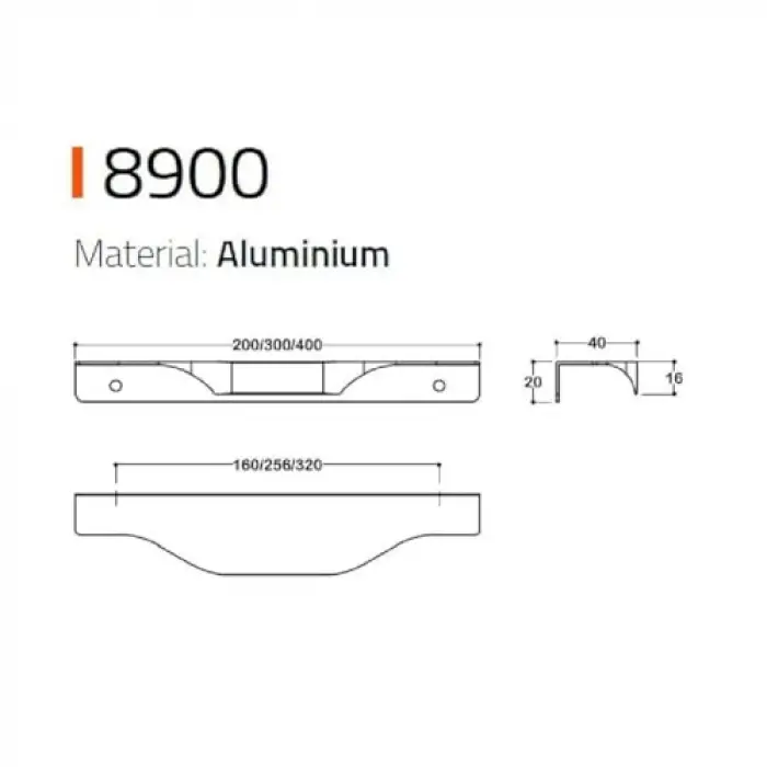 8900 Entegre Kulp, 160 Mm, Krom Renk