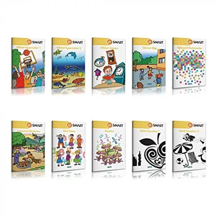 9-12 Yaş Görsel Dikkat Seti, 11 Kitap ve 1 Kontrol Paneli