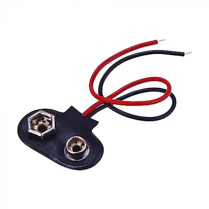 9 Volt Pil Başlığı 10 Cm Kablolu, 5 Adet, IC-232