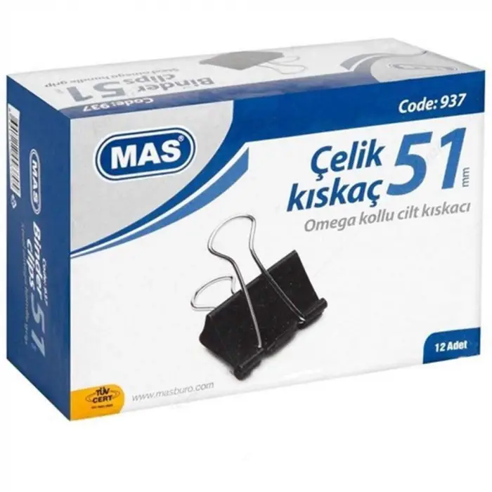 937 Omega Çelik Kıskaç 51 Mm, Siyah