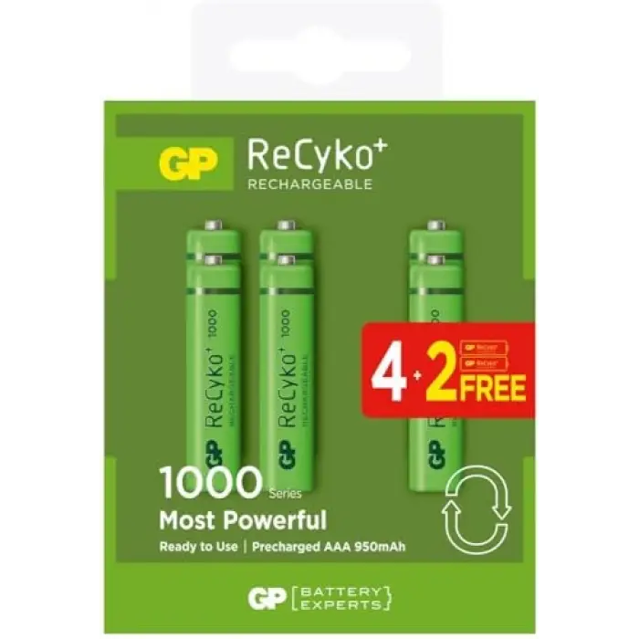 950MAH RECYKO AAA (4+2) ŞARJ EDİLEBİLİR PİL