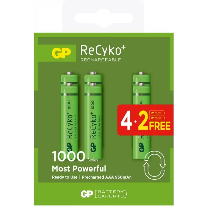 950MAH RECYKO AAA (4+2) ŞARJ EDİLEBİLİR PİL