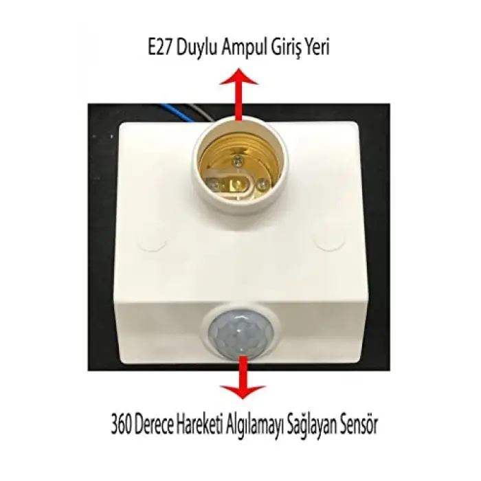 9W (60W) 360 Derece Hareket Sensörlü Lamba Beyaz 6500K E27