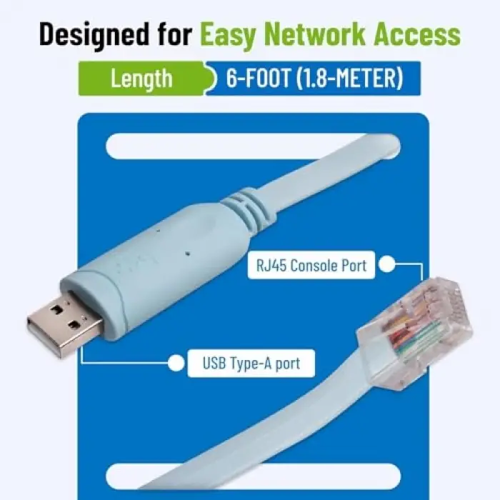 A-5238A USB Cisco Konsol RJ45 CH340 Kablosu 1.8 M