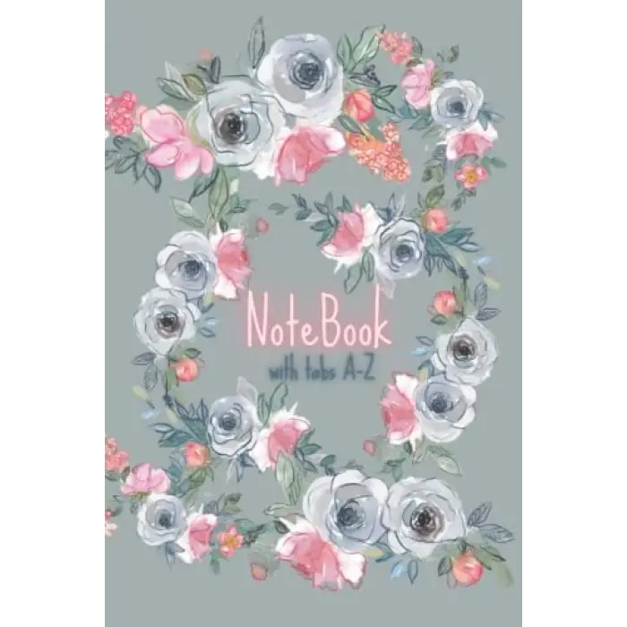 A-Z Notebook A5: Lined Journal With Alphabetical Tabs, Plus Password And Address Entries - Medium & Portable Size.