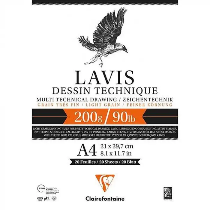 A4 200 g 3417 Lavıs Dessın Technıque . Çizim Defteri