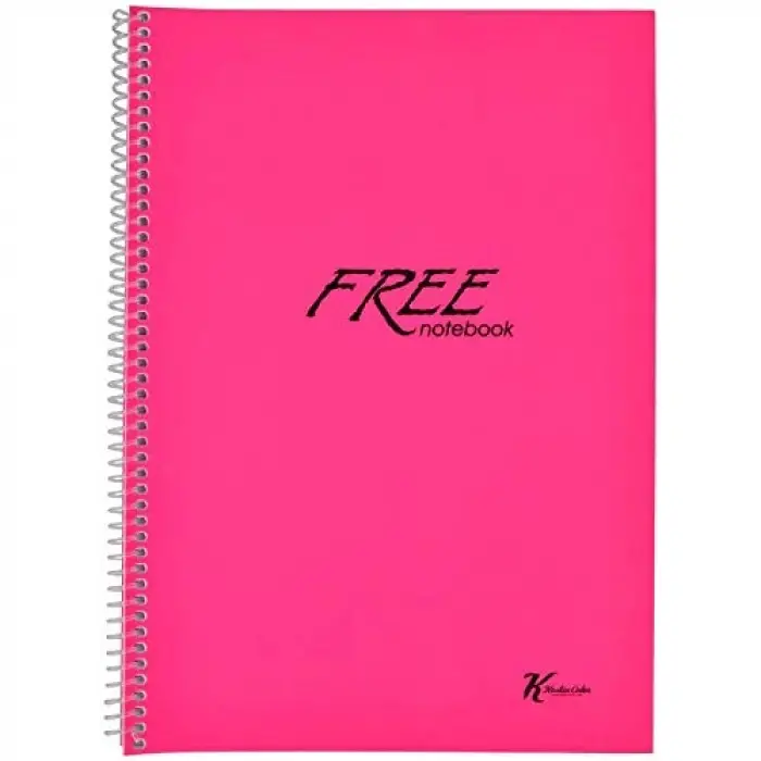 A4 80 Yp. Çizgili PP Kapak Spiralli Free Defter