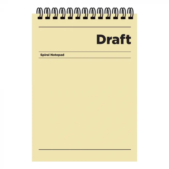 A4 Çizgili Bloknot Draft - Sarı