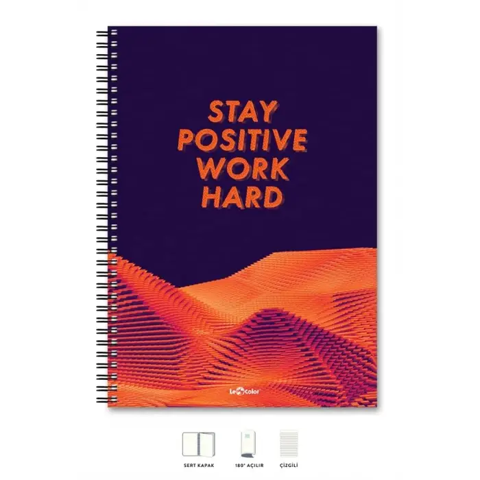 A4 Defter Çizgili 200 syf Stay Energy