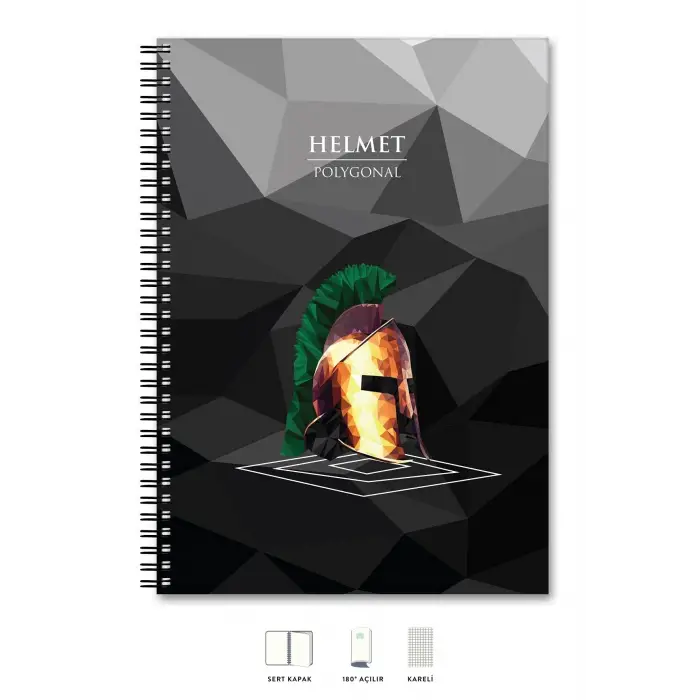 A4 Defter Kareli 200 syf Kask Polygonal