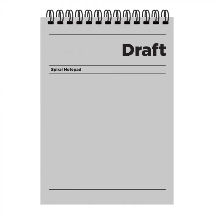 A4 Kareli Bloknot Draft - Gri
