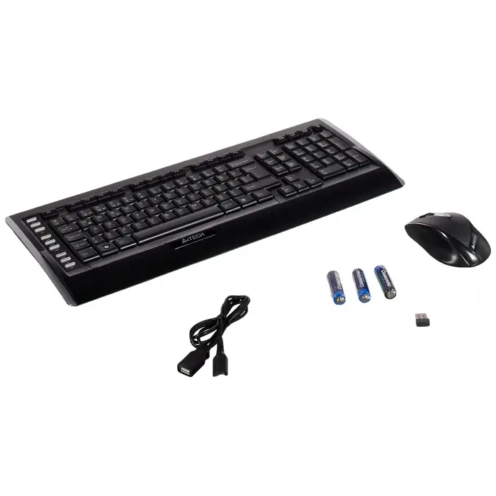 A4 Tech 9300F, Kablosuz Multimedya Q Türkçe Klavye ve V-Track 2000DPI Optik Mouse Set