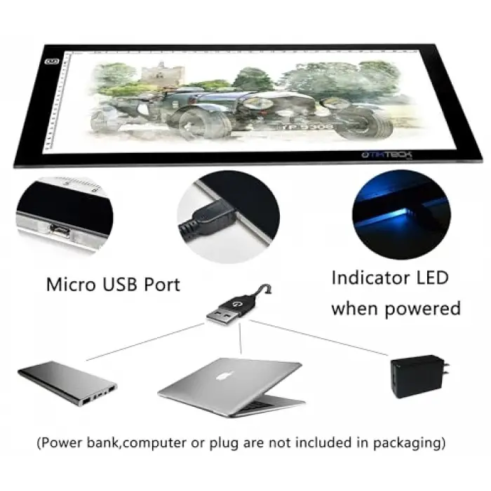A4 Ultra-thin Portable LED Light Box Tracer USB Power Cable Dimmable Brightness LED Artcraft Tracing