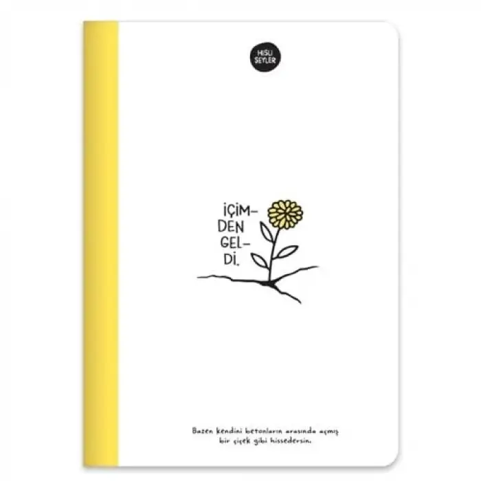 A5 80 Yaprak Renkli Sayfa Çizgili Defter, Sarı