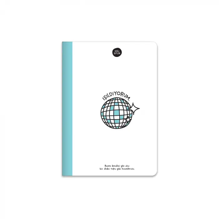 A5 80 Yaprak Renkli Sayfa Çizgili Defter, Sarı