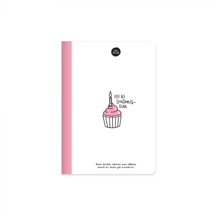 A5 80 Yaprak Renkli Sayfa Çizgili Defter, Sarı