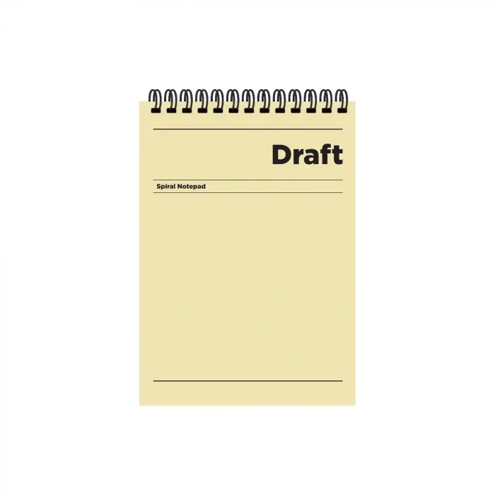 A5 Kareli Bloknot Draft - Sarı