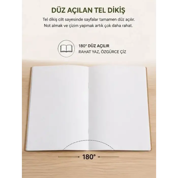 A5 Kraft Kapak Tel Dikişli Defter 4lü Paket