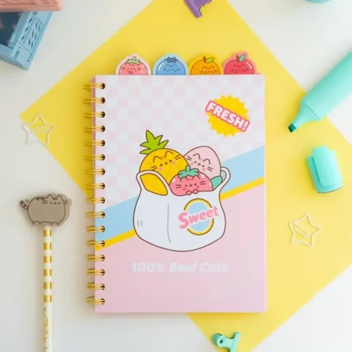 A5 Proje Defteri, 4 Ayraçlı, Pusheen Tasarımı