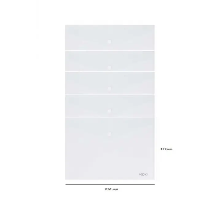 A5 Şeffaf Çıtçıtlı Zarf Dosya 5 Adet