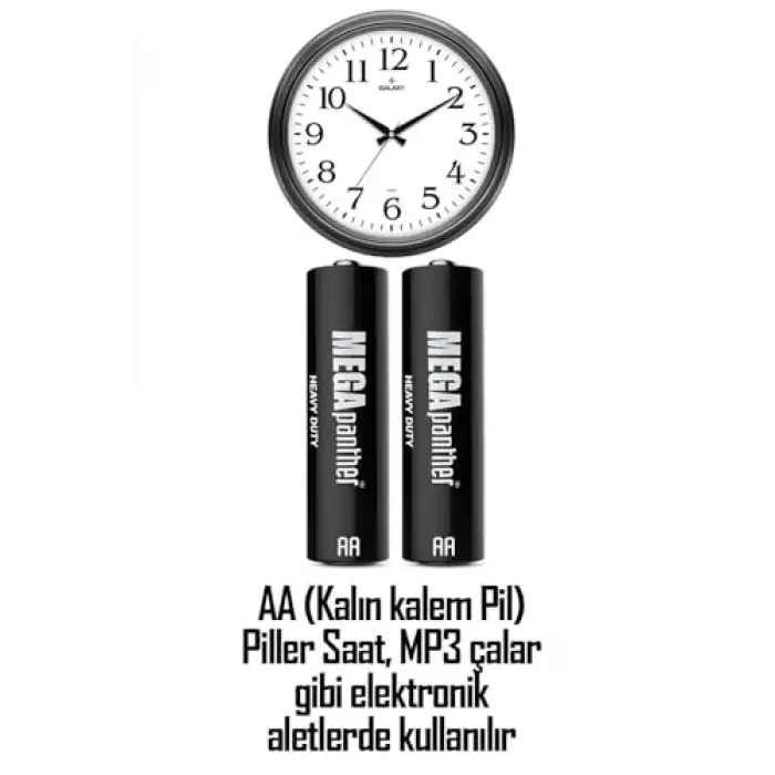 AA R6 Zn-C 1.5V Kalın Kalem Pil, 4lü