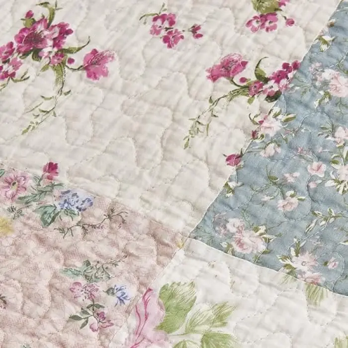 Abbi 5 Parça Patchwork Yorgan Seti, %100 Pamuk, Daybed Boyutu