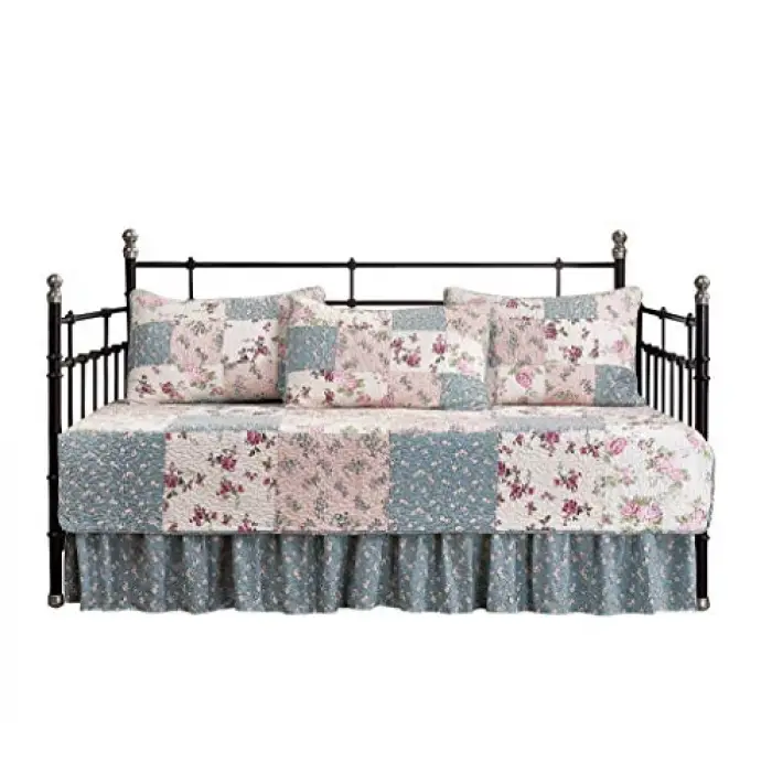 Abbi 5 Parça Patchwork Yorgan Seti, %100 Pamuk, Daybed Boyutu