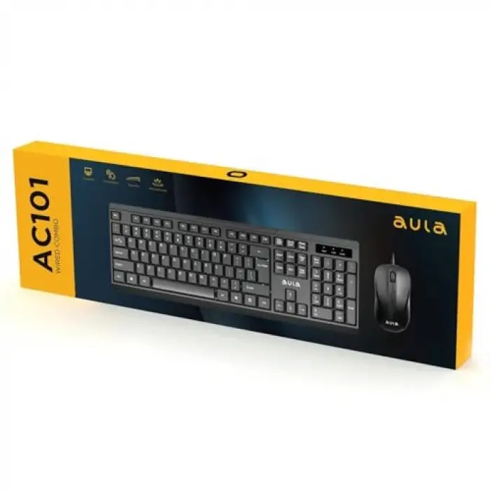 AC101 Kablolu Türkçe Q Klavye ve 1200 Dpı Optik Mouse Seti