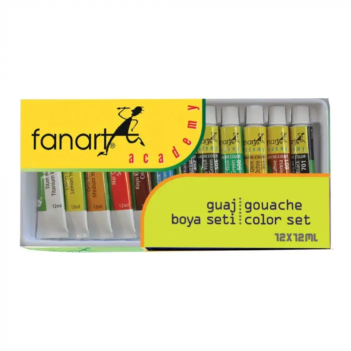 Academy Guaj Boya, Seti, 12X12 ml
