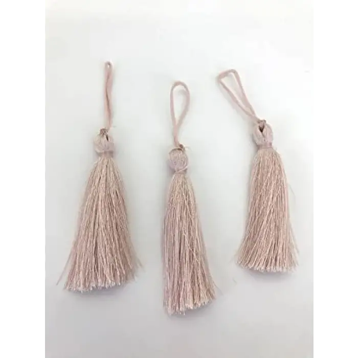 Açık Pudra Püskül 7 Cm