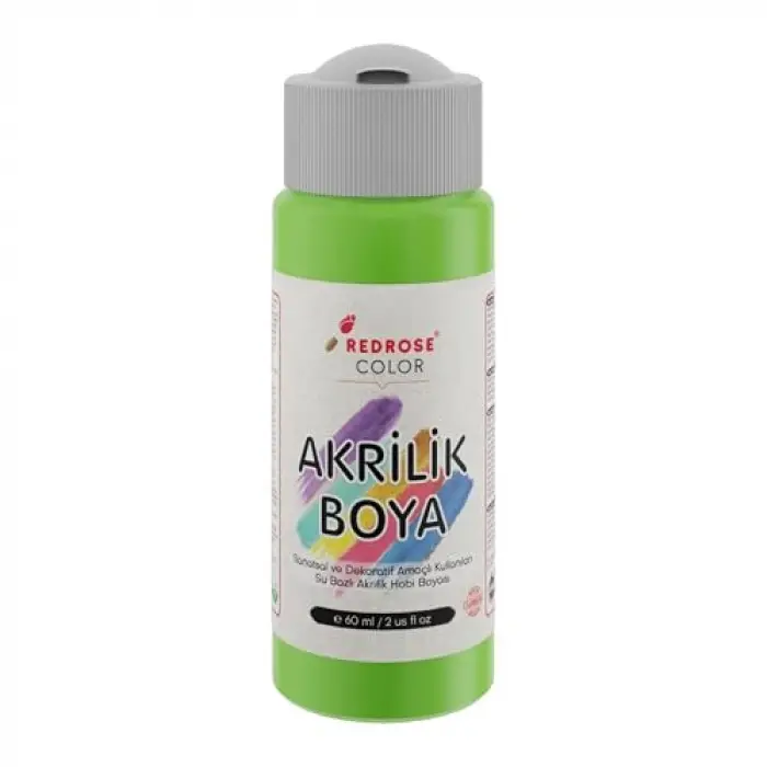 Açık Yeşil Akrilik Boya, 60 ml